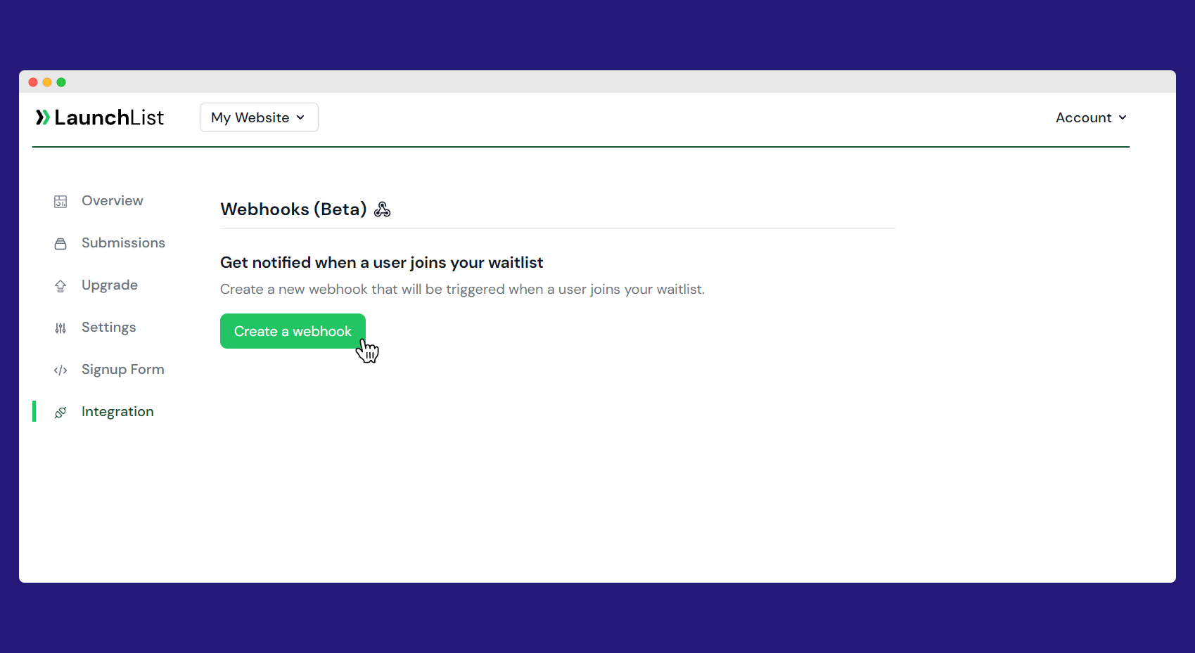 Webhook is now live! 🔔